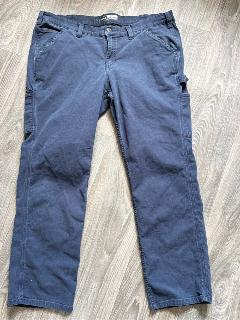 Carhartt Women's Navy Straight-Leg Work Pants - Picture 2 of 6
